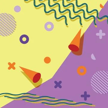 Abstract pattern. Memphis style Illustrazione stock