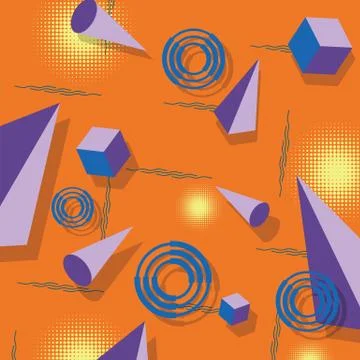 Abstract pattern. Memphis style Illustrazione stock