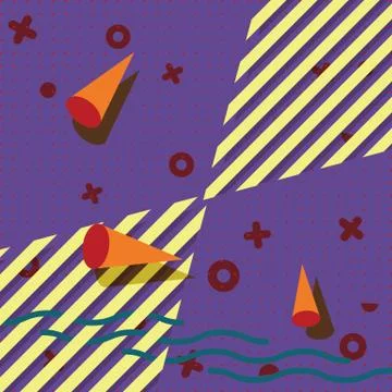 Abstract pattern. Memphis style Illustrazione stock