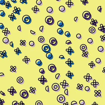 Abstract pattern. Memphis style Illustrazione stock