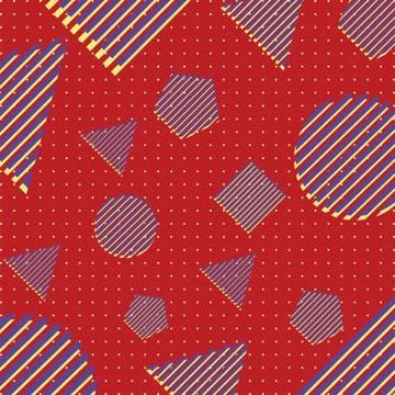Abstract pattern. Memphis style Illustrazione stock
