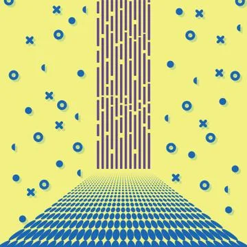 Abstract pattern. Memphis style Illustrazione stock