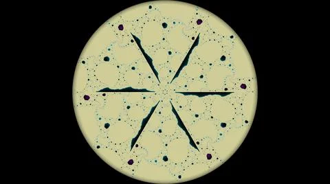 Abstract pattern of microscopic background isolated on a dark background Stock Illustration