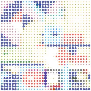 Abstract pattern. Modern background with dots. Digital mosaic. Stock Illustration