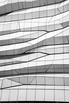 Abstract Pattern on a Modern building Stock Photos