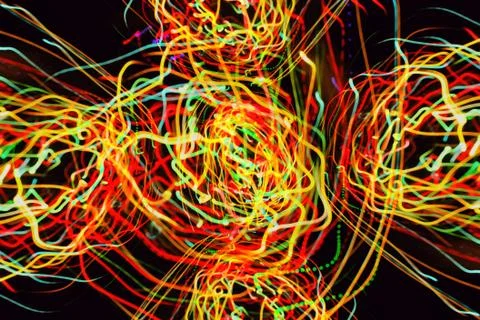 Abstract pattern of motion lights Stock Illustration