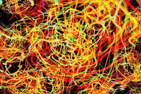 Abstract pattern of motion lights Stock Illustration