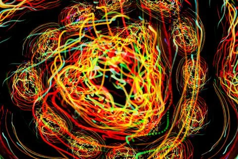 Abstract pattern of motion lights Stock Illustration