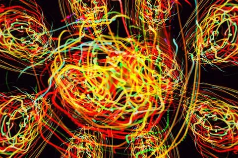 Abstract pattern of motion lights Stock Illustration