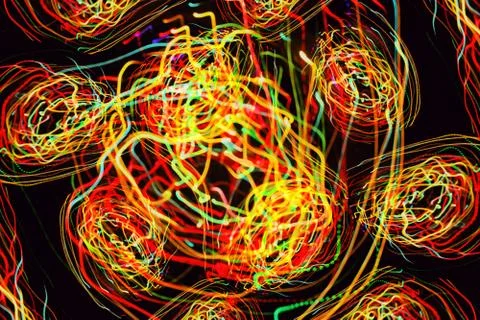 Abstract pattern of motion lights Stock Illustration