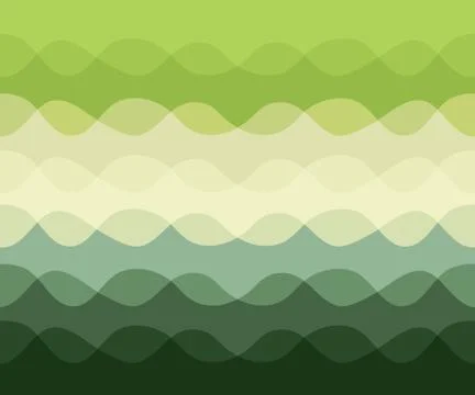 Abstract pattern with motion waves, curve green lines Stock Illustration