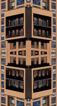 Abstract pattern, multi-colored kaleidoscope from photos modern buildings Stock Illustration