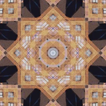 Abstract pattern, multi-colored kaleidoscope from photos modern buildings Stock Illustration