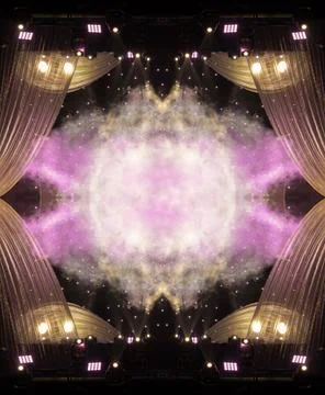Abstract pattern, multi-colored kaleidoscope from photos stage light Stock Illustration