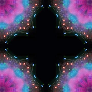 Abstract pattern, multi-colored kaleidoscope from photos stage light Stock Illustration