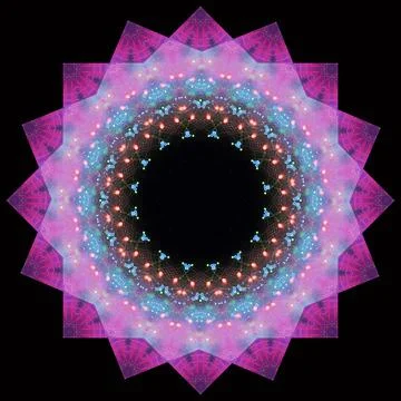 Abstract pattern, multi-colored kaleidoscope from photos stage light Ilustración de archivo