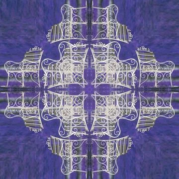 Abstract pattern, multi-colored kaleidoscope from photos modern buildings Ilustración de archivo