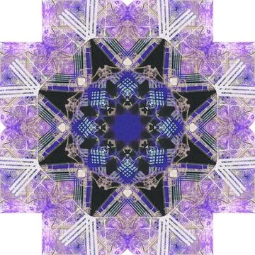 Abstract pattern, multi-colored kaleidoscope from photos modern buildings Stock Illustration