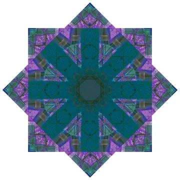 Abstract pattern, multi-colored kaleidoscope from photos modern buildings Ilustración de archivo