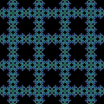 Abstract pattern, multi-colored kaleidoscope, lighting and spotlights Ilustración de archivo