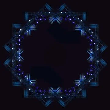 Abstract pattern, multi-colored kaleidoscope, lighting and spotlights Stock Illustration
