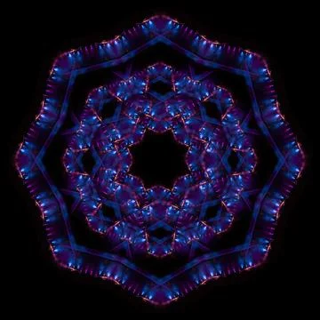 Abstract pattern, multi-colored kaleidoscope from photos light and smoke Stock Illustration