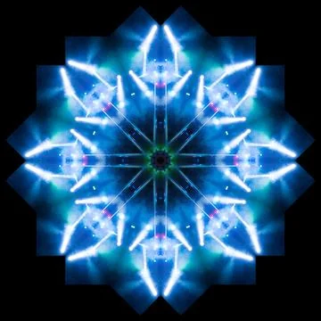 Abstract pattern, multi-colored kaleidoscope from photos light and smoke Stock Illustration