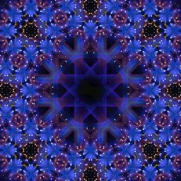Abstract pattern, multi-colored kaleidoscope from photos lighting and spotlights Ilustración de archivo