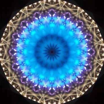 Abstract pattern, multi-colored kaleidoscope from photos light and smoke Stock Illustration