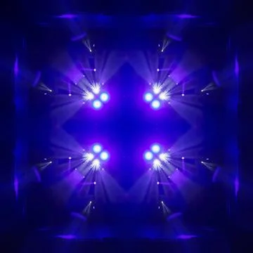 Abstract pattern, multi-colored kaleidoscope from photos lighting and spotlights Stock Illustration