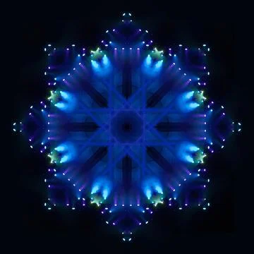 Abstract pattern, multi-colored kaleidoscope from photos light and smoke Stock Illustration