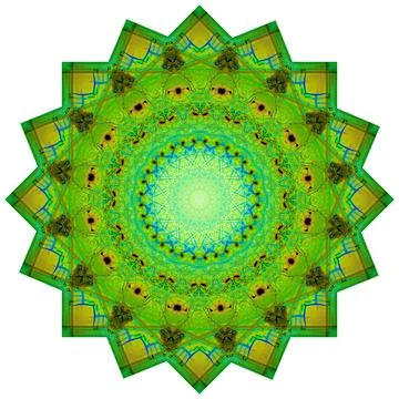 Abstract pattern, multi-colored kaleidoscope, lighting and spotlights Illustrazione stock