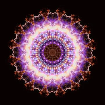 Abstract pattern, multi-colored kaleidoscope from photos. Stock Photos