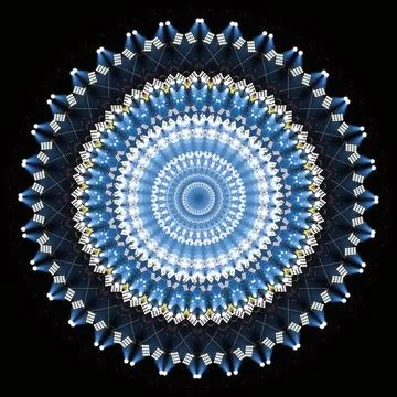 Abstract pattern, multi-colored kaleidoscope from photos. Stock Photos