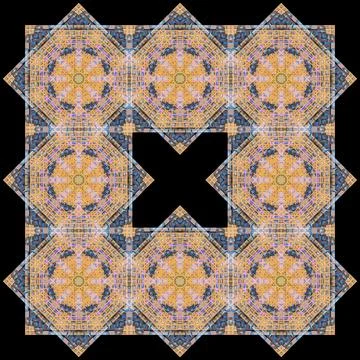 Abstract pattern, multi-colored kaleidoscope from photos. Stock Photos