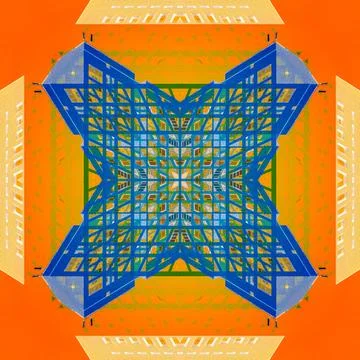 Abstract pattern, multi-colored kaleidoscope from photos. Stock Photos