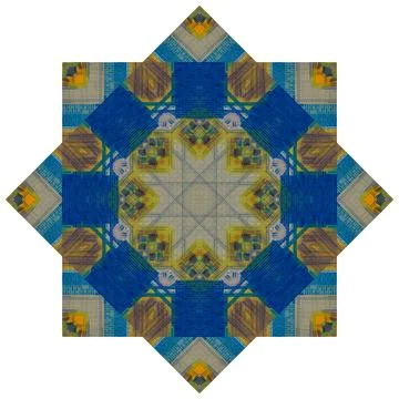 Abstract pattern, multi-colored kaleidoscope from photos. Фото