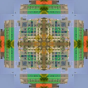 Abstract pattern, multi-colored kaleidoscope from photos. Stock Photos