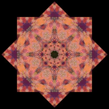 Abstract pattern, multi-colored kaleidoscope from photos. Stock Photos