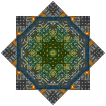 Abstract pattern, multi-colored kaleidoscope from photos modern buildings Stock Photos