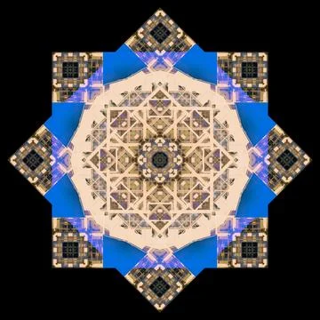 Abstract pattern, multi-colored kaleidoscope from photos. Stock Photos