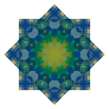 Abstract pattern, multi-colored kaleidoscope from photos modern buildings Foto stock