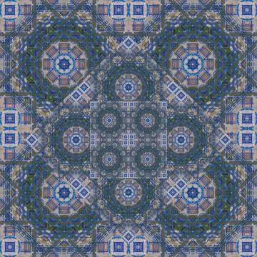 Abstract pattern, multi-colored kaleidoscope from photos modern buildings Stock Photos
