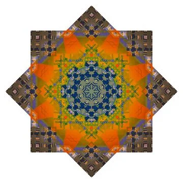 Abstract pattern, multi-colored kaleidoscope from photos modern buildings Stock Photos