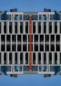 Abstract pattern, multi-colored kaleidoscope from photos modern buildings Stock Photos