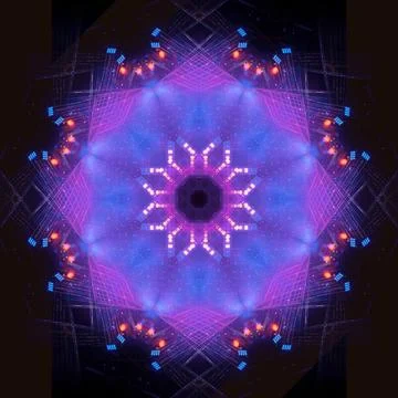 Abstract pattern, multi-colored kaleidoscope from photos stage light Foto stock