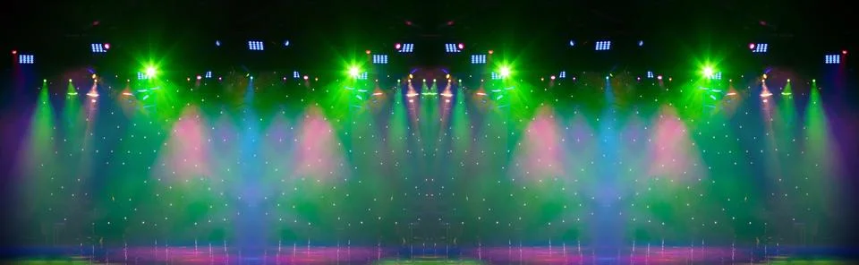 Abstract pattern, multi-colored kaleidoscope from photos stage light Foto stock