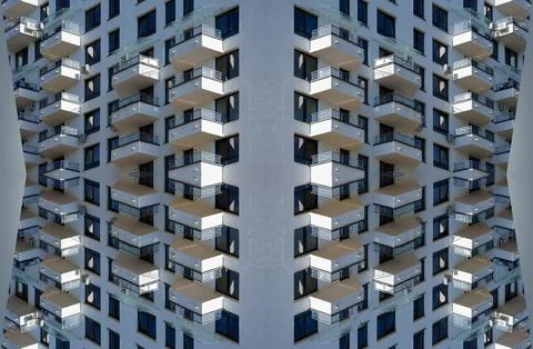 Abstract pattern, multi-colored kaleidoscope from photos modern buildings 写真素材