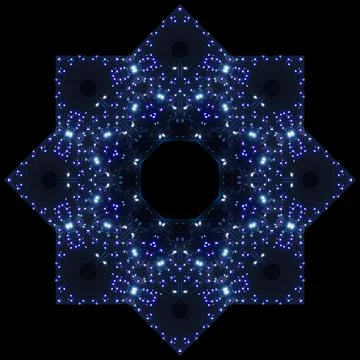 Abstract pattern, multi-colored kaleidoscope from photos lighting and spotlights Photos