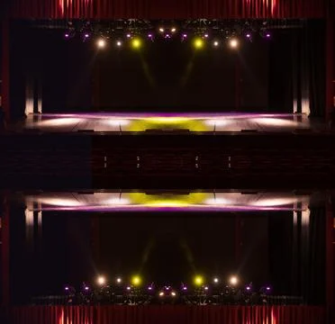 Abstract pattern, multi-colored kaleidoscope, lighting and spotlights Stock Photos